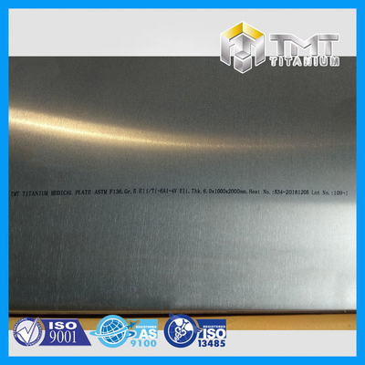 ASTM F136/ISO5832-3 Ti-6Al-4V Eli/GR.23 implanteerbare titanium plaat/plaat voor medisch gebruik